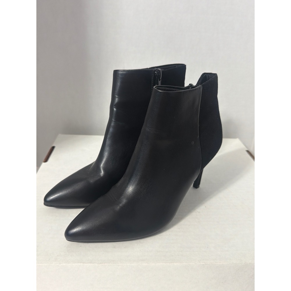 Worthington Lorna Black Pointed Toe Stiletto Ankle Boots Womens 7.5M